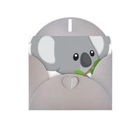 Pearl Paper Green Leaf Koala Printed Greeting Card With Envelope,Blank Inside For Birthday,Christmas, All Occasions,6x4 Inch