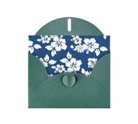 Pearl Paper Hawaii Flower Printed Greeting Card With Envelope,Blank Inside For Birthday,Christmas, All Occasions,6x4 Inch
