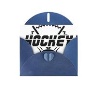 Pearl Paper Hockey Printed Greeting Card With Envelope,Blank Inside For Birthday,Christmas, All Occasions,6x4 Inch