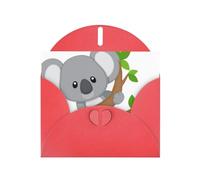 Pearl Paper Hugging Tree Koala Printed Greeting Card With Envelope,Blank Inside For Birthday,Christmas, All Occasions,6x4 Inch