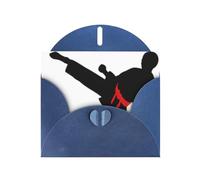 Pearl Paper Karate Boy Vector Changeable Belt Color Printed Greeting Card With Envelope,Blank Inside For Birthday,Christmas, All Occasions,6x4 Inch