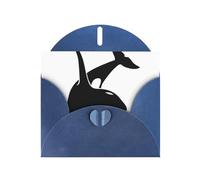 Pearl Paper Killer Whale Dolphin Ocean Printed Greeting Card With Envelope,Blank Inside For Birthday,Christmas, All Occasions,6x4 Inch