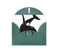 Pearl Paper Killer Whale Dolphin Ocean Printed Greeting Card With Envelope,Blank Inside For Birthday,Christmas, All Occasions,6x4 Inch