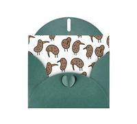 Pearl Paper Kiwi Bird Cute Printed Greeting Card With Envelope,Blank Inside For Birthday,Christmas, All Occasions,6x4 Inch