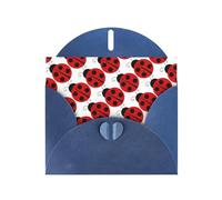 Pearl Paper Ladybug Printed Greeting Card With Envelope,Blank Inside For Birthday,Christmas, All Occasions,6x4 Inch