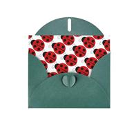 Pearl Paper Ladybug Printed Greeting Card With Envelope,Blank Inside For Birthday,Christmas, All Occasions,6x4 Inch