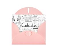 Pearl Paper Math Geometry G alculus Printed Greeting Card With Envelope,Blank Inside For Birthday,Christmas, All Occasions,6x4 Inch