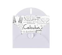 Pearl Paper Math Geometry G alculus Printed Greeting Card With Envelope,Blank Inside For Birthday,Christmas, All Occasions,6x4 Inch