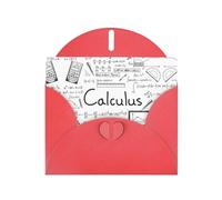 Pearl Paper Math Geometry G alculus Printed Greeting Card With Envelope,Blank Inside For Birthday,Christmas, All Occasions,6x4 Inch