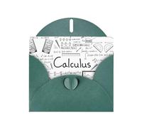Pearl Paper Math Geometry G alculus Printed Greeting Card With Envelope,Blank Inside For Birthday,Christmas, All Occasions,6x4 Inch