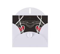 Pearl Paper Music Symbols Love Printed Greeting Card With Envelope,Blank Inside For Birthday,Christmas, All Occasions,6x4 Inch