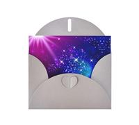 Pearl Paper Mysterious Stars Printed Greeting Card With Envelope,Blank Inside For Birthday,Christmas, All Occasions,6x4 Inch