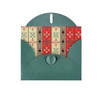 Pearl Paper Navaho Style Printed Greeting Card With Envelope,Blank Inside For Birthday,Christmas, All Occasions,6x4 Inch