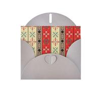 Pearl Paper Navaho Style Printed Greeting Card With Envelope,Blank Inside For Birthday,Christmas, All Occasions,6x4 Inch