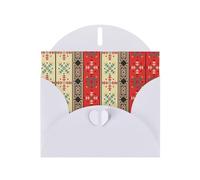 Pearl Paper Navaho Style Printed Greeting Card With Envelope,Blank Inside For Birthday,Christmas, All Occasions,6x4 Inch