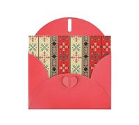 Pearl Paper Navaho Style Printed Greeting Card With Envelope,Blank Inside For Birthday,Christmas, All Occasions,6x4 Inch