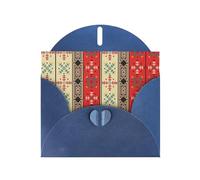 Pearl Paper Navaho Style Printed Greeting Card With Envelope,Blank Inside For Birthday,Christmas, All Occasions,6x4 Inch