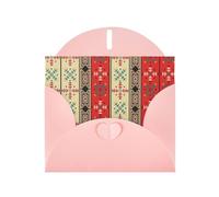 Pearl Paper Navaho Style Printed Greeting Card With Envelope,Blank Inside For Birthday,Christmas, All Occasions,6x4 Inch