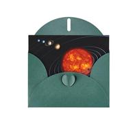 Pearl Paper Outer Space Galaxy Solar System Printed Greeting Card With Envelope,Blank Inside For Birthday,Christmas, All Occasions,6x4 Inch