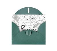 Pearl Paper Physics Print Printed Greeting Card With Envelope,Blank Inside For Birthday,Christmas, All Occasions,6x4 Inch