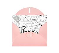 Pearl Paper Physics Print Printed Greeting Card With Envelope,Blank Inside For Birthday,Christmas, All Occasions,6x4 Inch