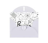 Pearl Paper Physics Print Printed Greeting Card With Envelope,Blank Inside For Birthday,Christmas, All Occasions,6x4 Inch