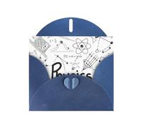 Pearl Paper Physics Print Printed Greeting Card With Envelope,Blank Inside For Birthday,Christmas, All Occasions,6x4 Inch