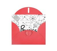Pearl Paper Physics Print Printed Greeting Card With Envelope,Blank Inside For Birthday,Christmas, All Occasions,6x4 Inch