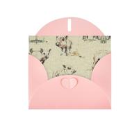 Pearl Paper Pig Background Printed Greeting Card With Envelope,Blank Inside For Birthday,Christmas, All Occasions,6x4 Inch