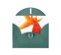 Pearl Paper Real Fish Printed Greeting Card With Envelope,Blank Inside For Birthday,Christmas, All Occasions,6x4 Inch