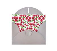 Pearl Paper Red Cherries Printed Greeting Card With Envelope,Blank Inside For Birthday,Christmas, All Occasions,6x4 Inch