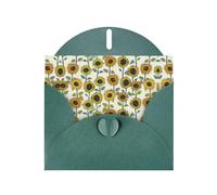 Pearl Paper Romantic Sunflowers Printed Greeting Card With Envelope,Blank Inside For Birthday,Christmas, All Occasions,6x4 Inch