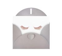 Pearl Paper Rose Gold Eyelashes Printed Greeting Card With Envelope,Blank Inside For Birthday,Christmas, All Occasions,6x4 Inch