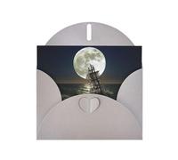 Pearl Paper Sailing Ship In Storm Printed Greeting Card With Envelope,Blank Inside For Birthday,Christmas, All Occasions,6x4 Inch