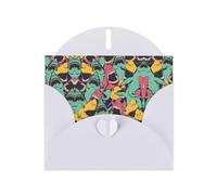 Pearl Paper Shark Pattern Printed Greeting Card With Envelope,Blank Inside For Birthday,Christmas, All Occasions,6x4 Inch