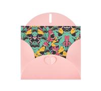 Pearl Paper Shark Pattern Printed Greeting Card With Envelope,Blank Inside For Birthday,Christmas, All Occasions,6x4 Inch