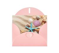 Pearl Paper Shells On The Beach Printed Greeting Card With Envelope,Blank Inside For Birthday,Christmas, All Occasions,6x4 Inch