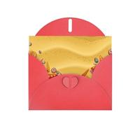 Pearl Paper Shells On The Beach Printed Greeting Card With Envelope,Blank Inside For Birthday,Christmas, All Occasions,6x4 Inch