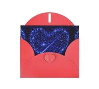 Pearl Paper Shooting Star Heart Printed Greeting Card With Envelope,Blank Inside For Birthday,Christmas, All Occasions,6x4 Inch