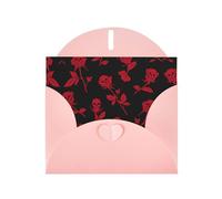 Pearl Paper Skull Rose Printed Greeting Card With Envelope,Blank Inside For Birthday,Christmas, All Occasions,6x4 Inch