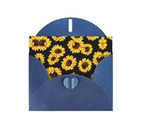 Pearl Paper Spring Sunflowers Retro Flowers Printed Greeting Card With Envelope,Blank Inside For Birthday,Christmas, All Occasions,6x4 Inch
