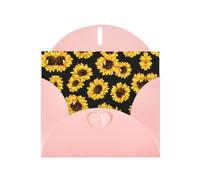 Pearl Paper Spring Sunflowers Retro Flowers Printed Greeting Card With Envelope,Blank Inside For Birthday,Christmas, All Occasions,6x4 Inch
