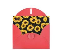 Pearl Paper Spring Sunflowers Retro Flowers Printed Greeting Card With Envelope,Blank Inside For Birthday,Christmas, All Occasions,6x4 Inch
