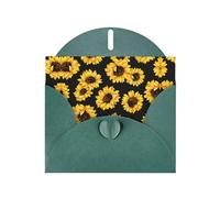 Pearl Paper Spring Sunflowers Retro Flowers Printed Greeting Card With Envelope,Blank Inside For Birthday,Christmas, All Occasions,6x4 Inch