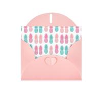 Pearl Paper Summer Pineapple Printed Greeting Card With Envelope,Blank Inside For Birthday,Christmas, All Occasions,6x4 Inch