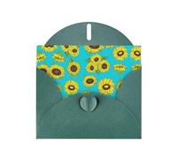Pearl Paper Sunflowers Pattern Printed Greeting Card With Envelope,Blank Inside For Birthday,Christmas, All Occasions,6x4 Inch