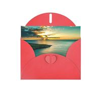 Pearl Paper Sunrise Over Hanauma Bay Oahu Hawaii Printed Greeting Card With Envelope,Blank Inside For Birthday,Christmas, All Occasions,6x4 Inch