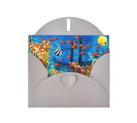 Pearl Paper The Underwater World Tropical Fish Printed Greeting Card With Envelope,Blank Inside For Birthday,Christmas, All Occasions,6x4 Inch
