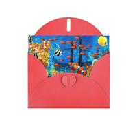 Pearl Paper The Underwater World Tropical Fish Printed Greeting Card With Envelope,Blank Inside For Birthday,Christmas, All Occasions,6x4 Inch