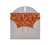 Pearl Paper Tiger Stripes Orange Pattern Printed Greeting Card With Envelope,Blank Inside For Birthday,Christmas, All Occasions,6x4 Inch
